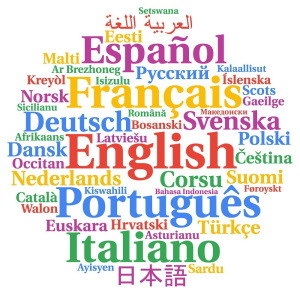 Multilingual languages word cloud concept